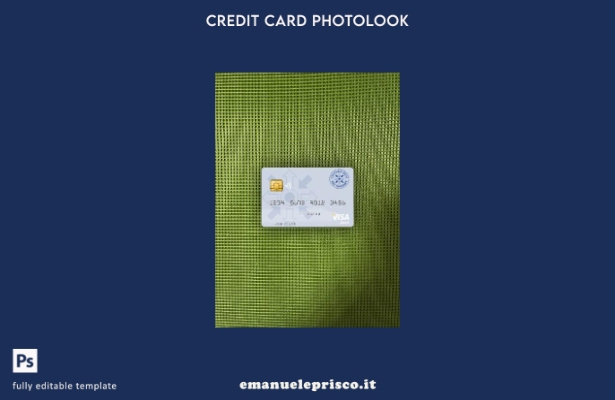 modello frontale photolook con carta di debito visto Suriname Centrale Bank van 